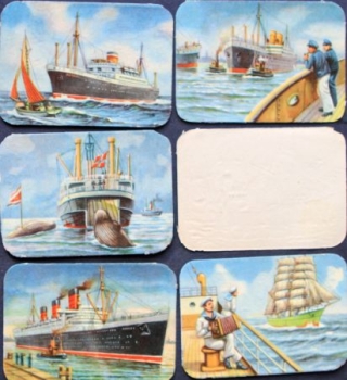 Oblaten Glossy Wafers ships military 1938 twelve sheeds (7986)